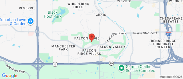 Map for Falcon Ridge Golf Course
