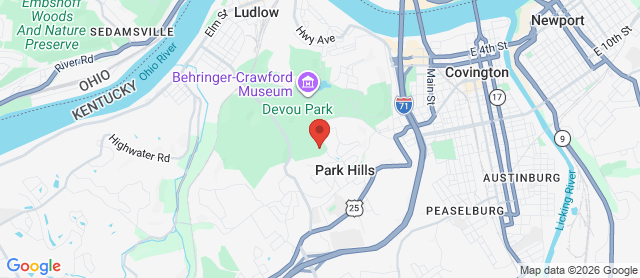 Map for Devou Park Golf Course