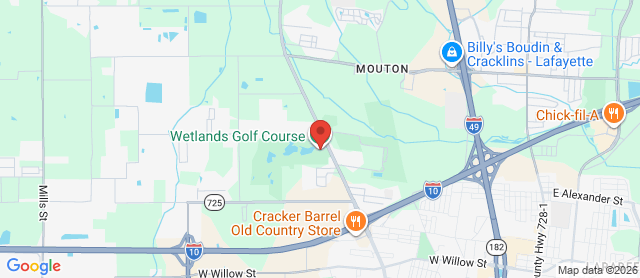 Map for The Wetlands Golf Course