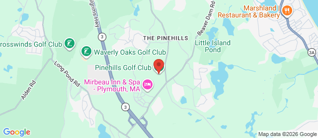Map for Pinehills Golf Club