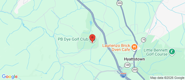 Map for PB Dye Golf Club