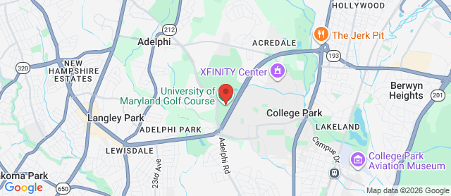 Map for University of Maryland Golf Course