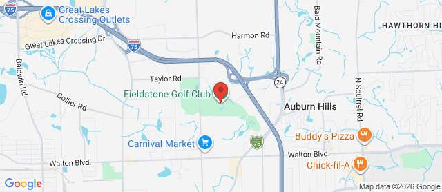 Map for Fieldstone Golf Club of Auburn Hills