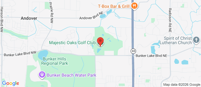 Map for Majestic Oaks Golf Club