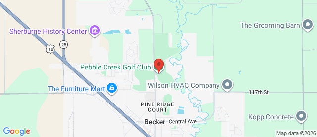 Map for Pebble Creek Golf Club
