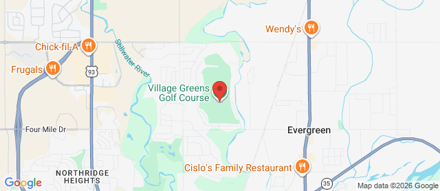 Map for Village Greens Golf Course