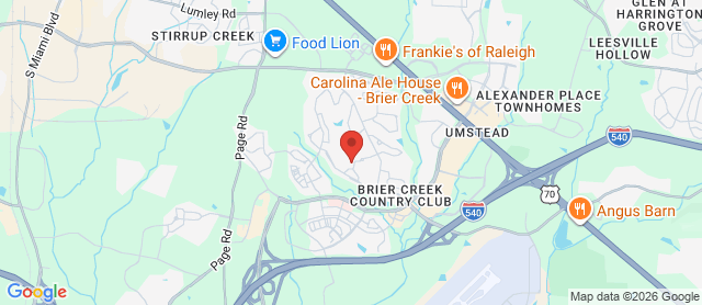 Map for Brier Creek Country Club