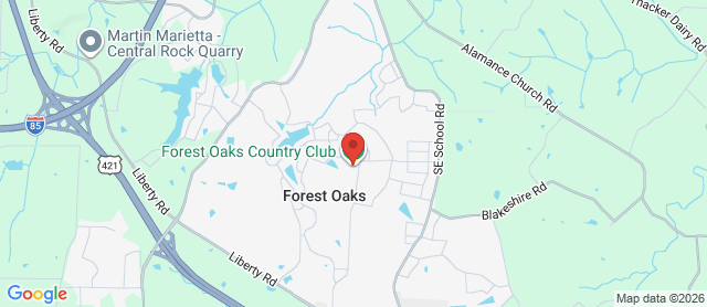 Map for Forest Oaks Country Club