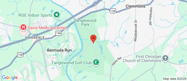 Map for Tanglewood Park Golf Club