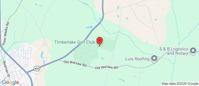 Map for Timberlake Golf Club