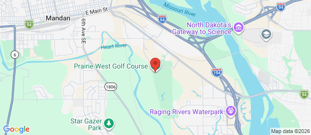 Map for Prairie West Golf Course