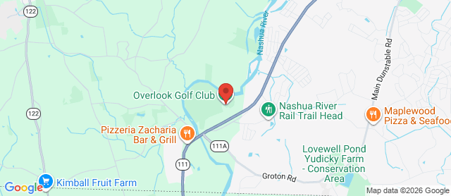 Map for The Overlook Golf Club