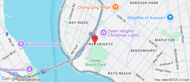 Map for Dyker Beach Golf Course
