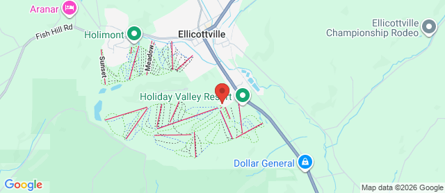Map for Double Black Diamond at Holiday Valley