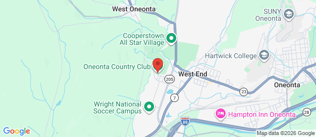 Map for Oneonta Country Club