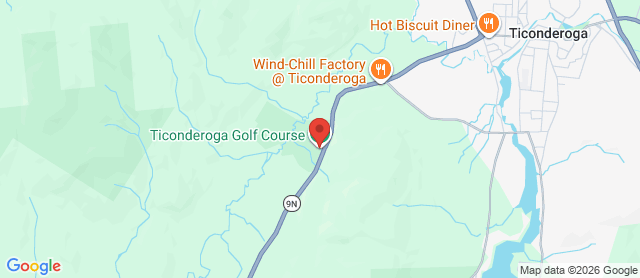 Map for Ticonderoga Golf Course