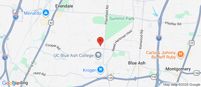 Map for Blue Ash Golf Course