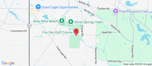 Map for Fox Den Golf Course
