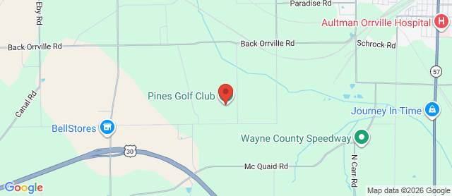 Map for The Pines Golf Club