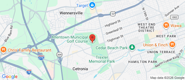Map for Allentown Municipal Golf Course