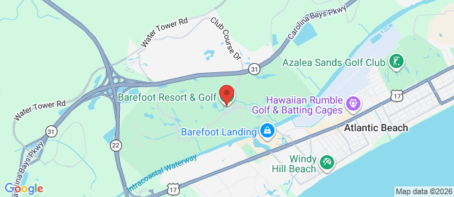 Map for Barefoot Resort and Golf