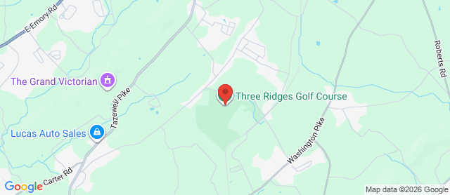 Map for Three Ridges Golf Course