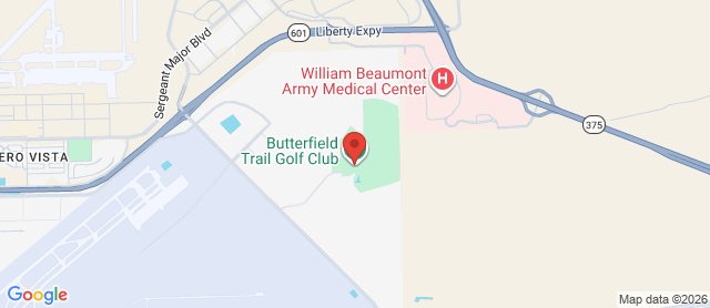 Map for Butterfield Trail Golf Club