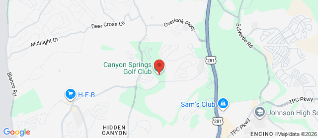 Map for Canyon Springs Golf Club