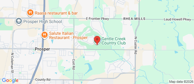 Map for Gentle Creek Golf Club