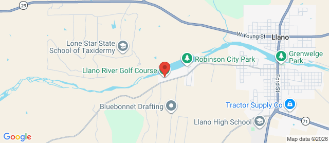 Map for Llano River Golf Course