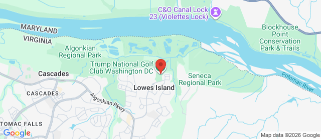 Map for Trump National Golf Club Washington DC