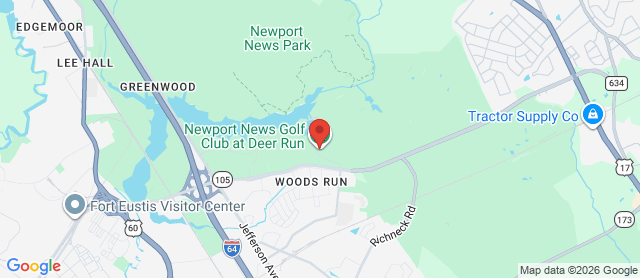 Map for Newport News Golf Club at Deer Run