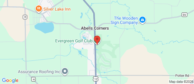 Map for Evergreen Golf Club