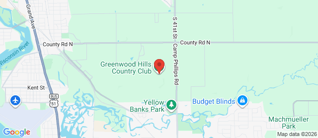Map for Greenwood Hills Country Club