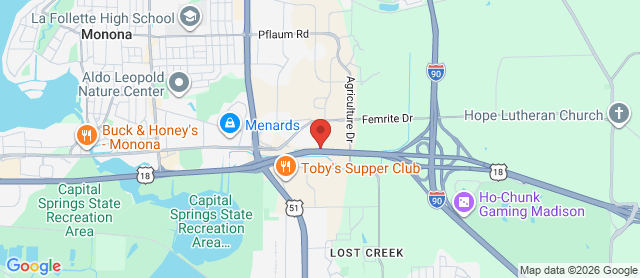 Map for Yahara Hills Golf Club