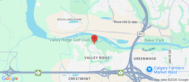 Map for Valley Ridge Golf Club