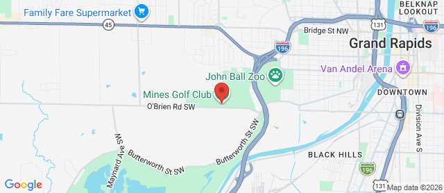 Map for The Mines Golf Course