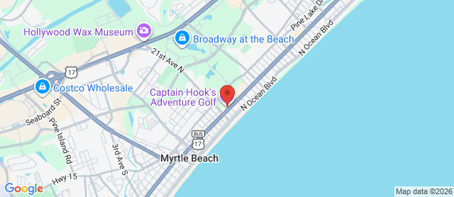 Map for  Captain Hook's Adventure Golf