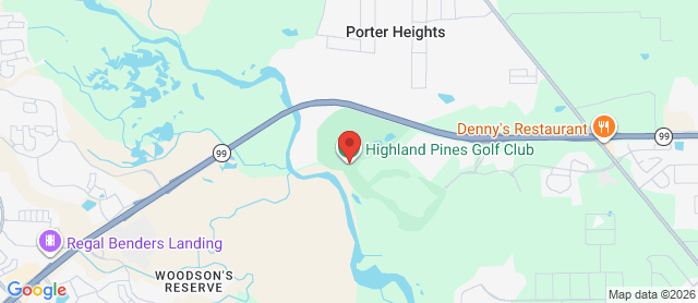 Map for Highland Pines Golf Club