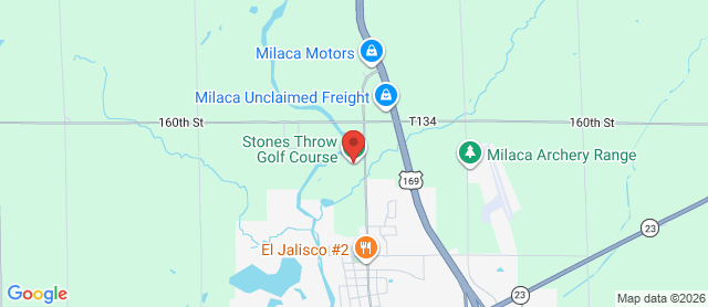 Map for Stones Throw Golf Course