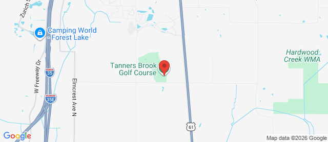 Map for Tanners Brook Golf Club