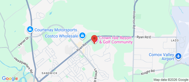Map for Crown Isle Resort & Golf Community