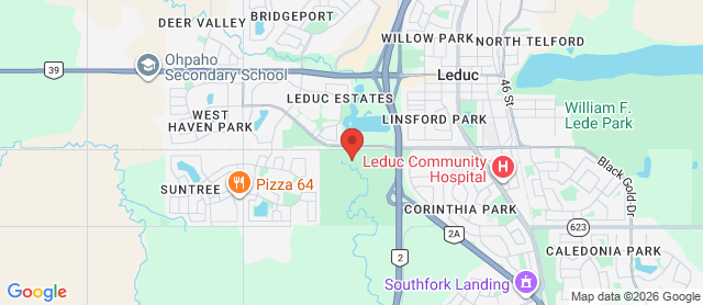 Map for Leduc Golf & Country Club