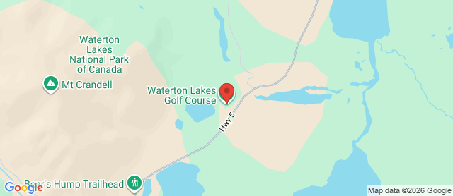 Map for Waterton Lakes Golf Course