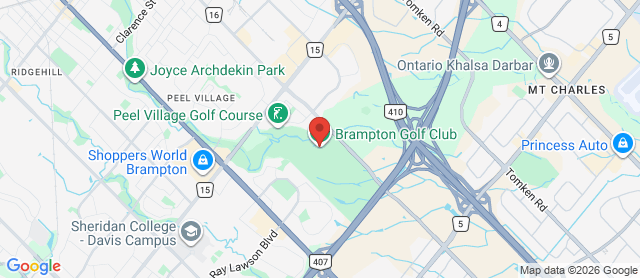 Map for Brampton Golf Club