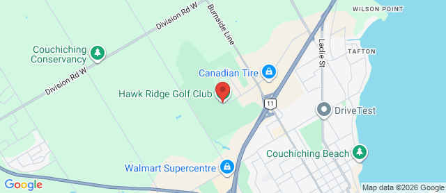 Map for Hawk Ridge Golf Course