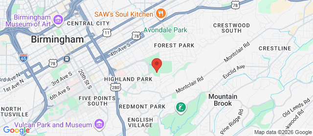 Map for Highland Park Golf Course