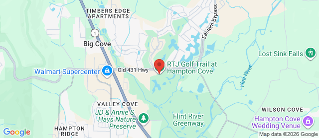 Map for RTJ Golf Trail at Hampton Cove