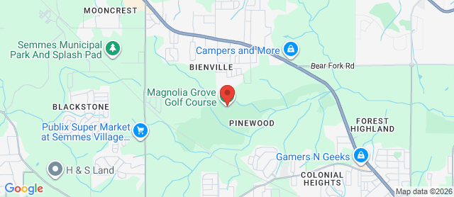 Map for RTJ Golf Trail at Magnolia Grove