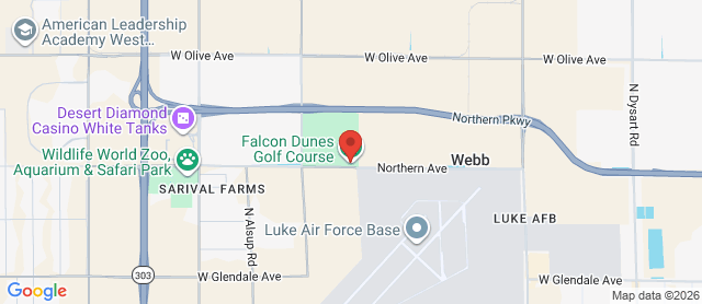 Map for Falcon Dunes Golf Course